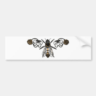 Autocollant De Voiture abeille avec le trèfle