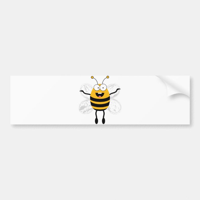 Autocollant De Voiture Abeille de bande dessinée (Devant)