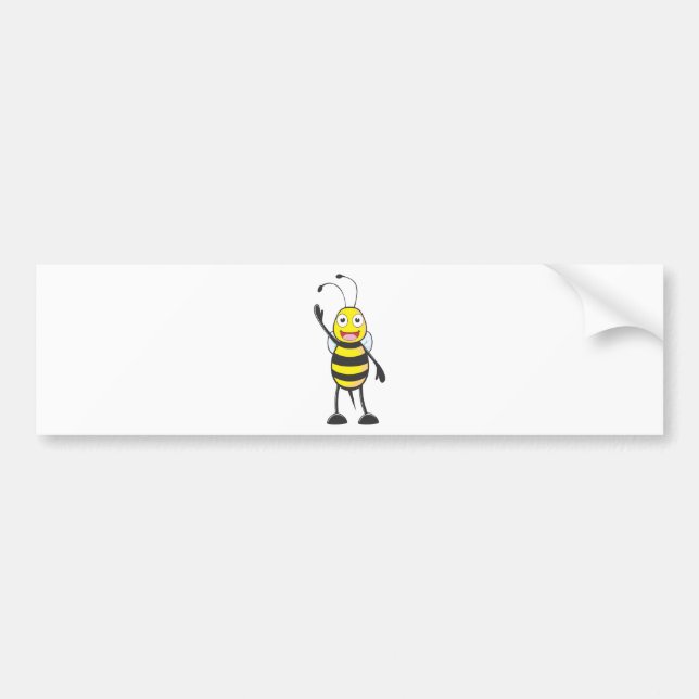 Autocollant De Voiture Abeille faite sur commande ondulant sa main (Devant)