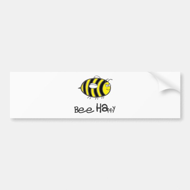 Autocollant De Voiture Abeille heureuse (Devant)