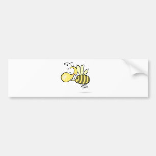 Autocollant De Voiture Abeille mignonne de bande dessinée bourdonnant