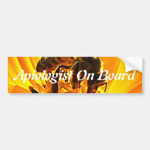 Autocollant De Voiture Abeille sur une fleur