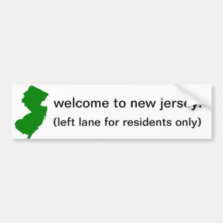 Autocollant De Voiture Accueil au New Jersey