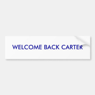 AUTOCOLLANT DE VOITURE ACCUEIL DE RETOUR CARTER