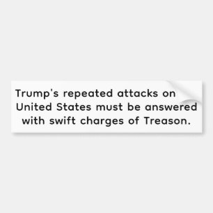 Autocollant De Voiture Accusations de trahison contre Trump Hankamer Artj