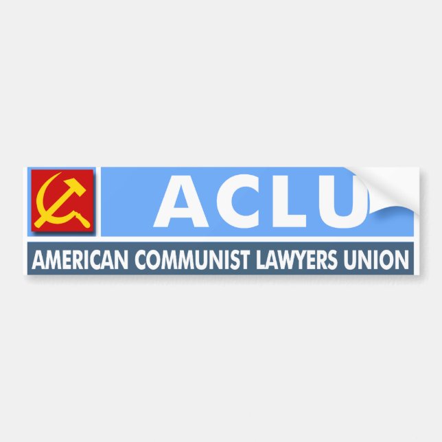 Autocollant De Voiture ACLU : Union des avocats communistes américains (Devant)