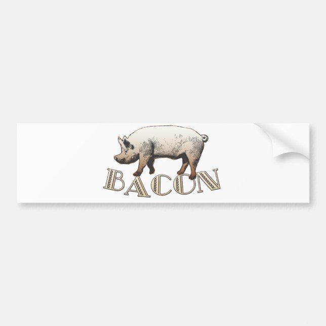 Autocollant De Voiture Acrobat BACON Pig (Devant)