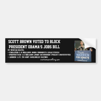 Autocollant De Voiture Acte Brown des travaux de Scott Obama bloqué