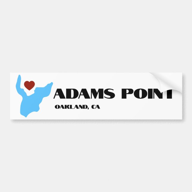 Autocollant De Voiture Adams Point / Lake Merritt Bumper Sticker (Devant)