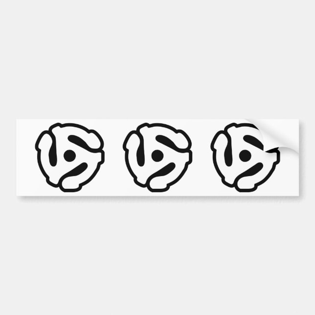 Autocollant De Voiture Adaptateur vinyle de 7 pouces 45 tr/min insérez l' (Devant)