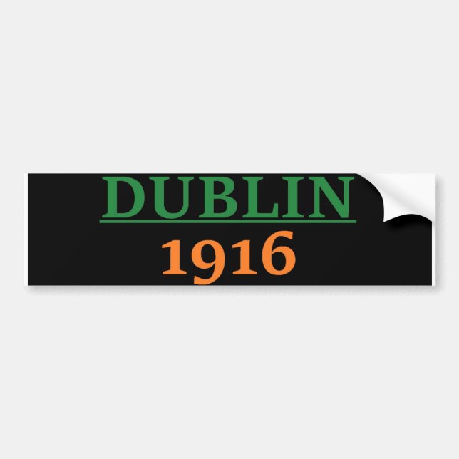 Autocollant De Voiture Adhésif pour pare-chocs 1916 de Dublin (Devant)