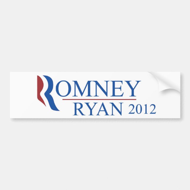 Autocollant De Voiture Adhésif pour pare-chocs 2012 de Romney Ryan (Devant)
