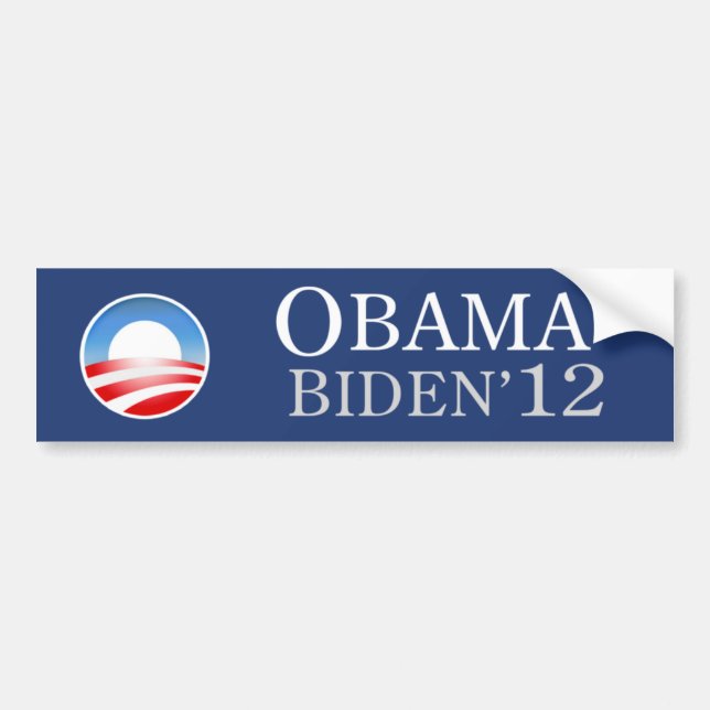 Autocollant De Voiture Adhésif pour pare-chocs 2012 d'Obama Biden (Devant)