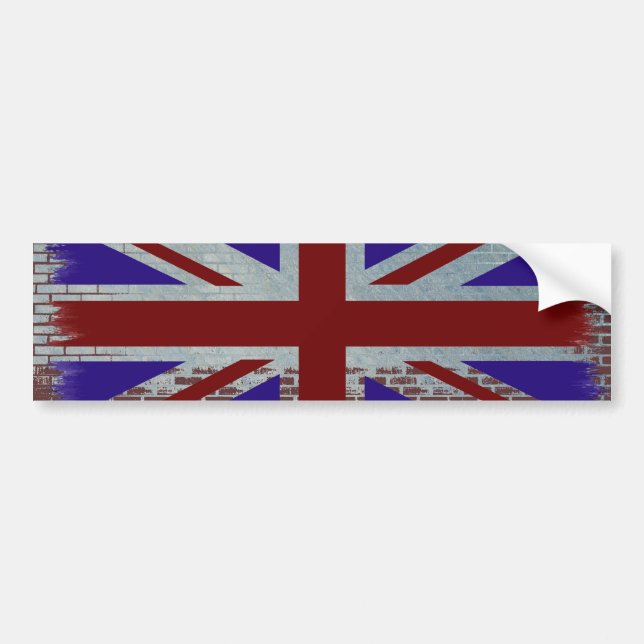 Autocollant De Voiture Adhésif pour pare-chocs affligé d'Union Jack (Devant)
