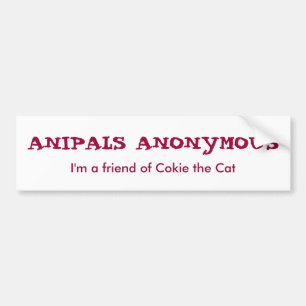 Autocollant De Voiture Adhésif pour pare-chocs anonyme d'Anipals