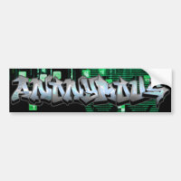 Adhésif pour pare-chocs anonyme de graffiti