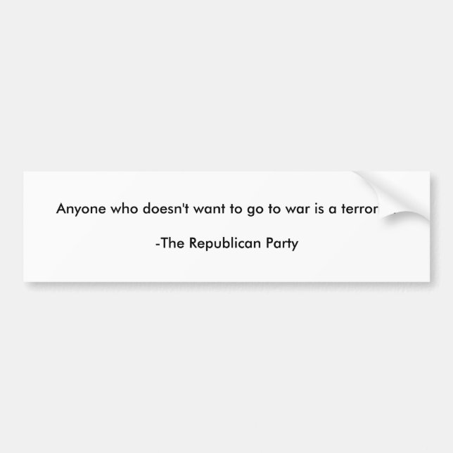 Autocollant De Voiture Adhésif pour pare-chocs Anti-Républicain (Devant)