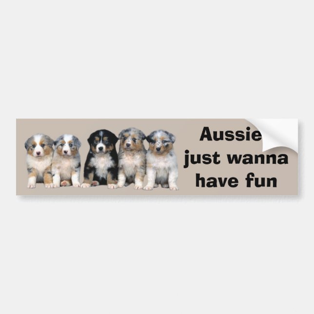 Autocollant De Voiture Adhésif pour pare-chocs australien de chiots de (Devant)