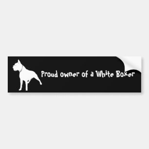 Autocollant De Voiture Adhésif pour pare-chocs blanc de boxeur