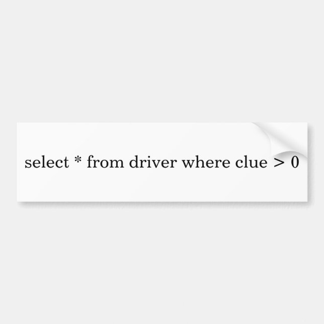 Autocollant De Voiture Adhésif pour pare-chocs confus de conducteur (Devant)