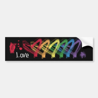Autocollant De Voiture Adhésif pour pare-chocs d'amour d'arc-en-ciel