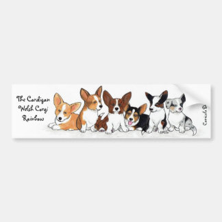 Autocollant De Voiture Adhésif pour pare-chocs d'arc-en-ciel de chiot de