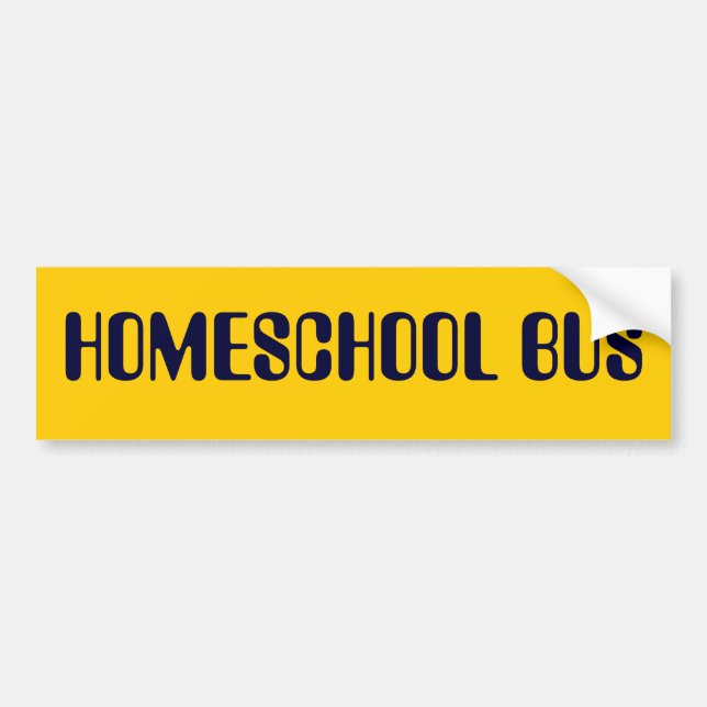 Autocollant De Voiture Adhésif pour pare-chocs d'AUTOBUS de HOMESCHOOL (Devant)