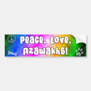 Autocollant De Voiture Adhésif pour pare-chocs d'Azawakhs d'amour de pai