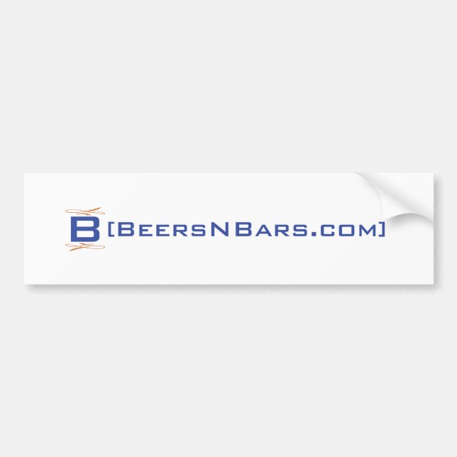 Autocollant De Voiture adhésif pour pare-chocs de BeersNBars.com (Devant)
