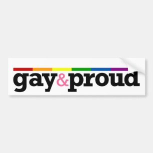 Autocollant De Voiture Adhésif pour pare-chocs de blanc de Gay&proud