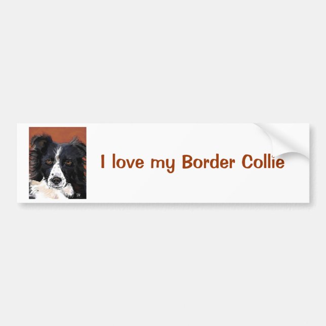 Autocollant De Voiture Adhésif pour pare-chocs de border collie (Devant)