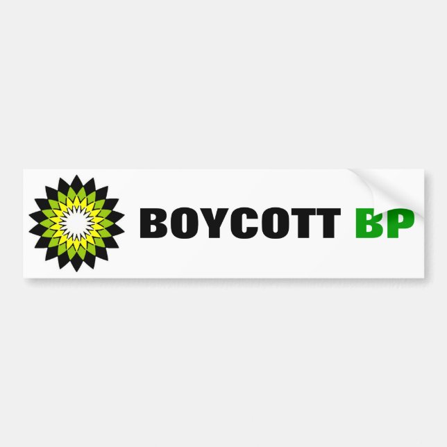 Autocollant De Voiture Adhésif pour pare-chocs de BP de BOYCOTT (Devant)