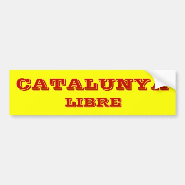 Autocollant De Voiture Adhésif pour pare-chocs de Catalunya* Libre (Devant)