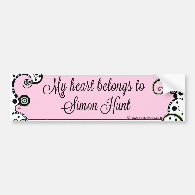 Autocollant De Voiture Adhésif pour pare-chocs de chasse à Simon (Devant)