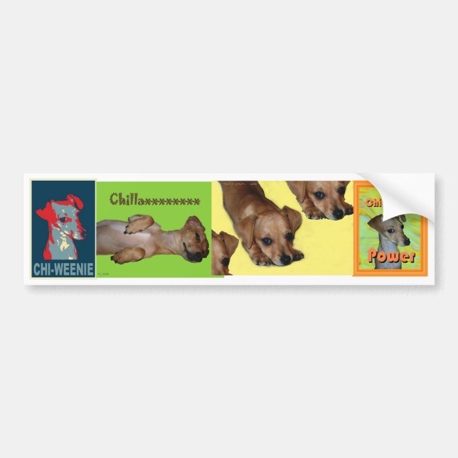 Autocollant De Voiture adhésif pour pare-chocs de Chi-saucisses (Devant)