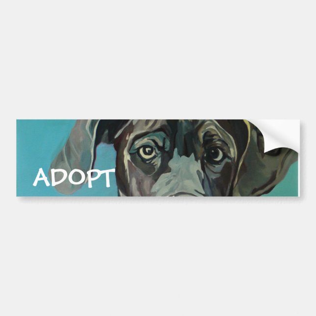 Autocollant De Voiture Adhésif pour pare-chocs de chien de great dane (Devant)