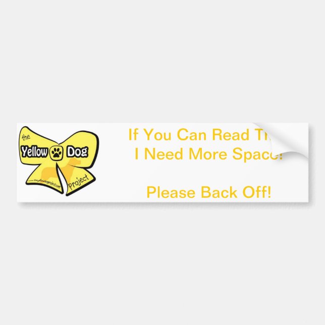 Autocollant De Voiture Adhésif pour pare-chocs de chien jaune (Devant)