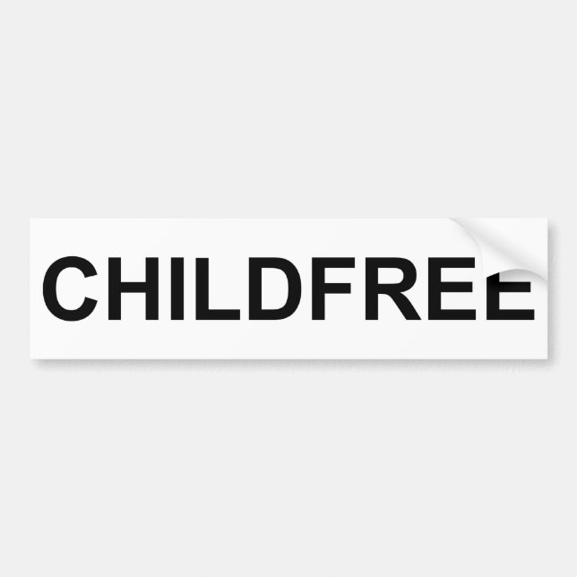 Autocollant De Voiture Adhésif pour pare-chocs de Childfree (Devant)
