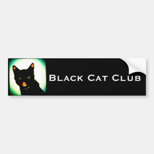 Autocollant De Voiture Adhésif pour pare-chocs de club de chat noir