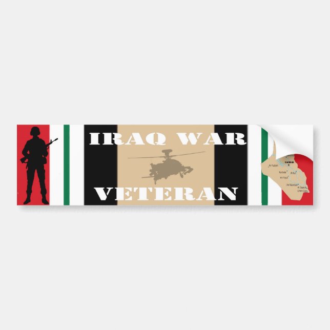 Autocollant De Voiture Adhésif pour pare-chocs de combattant d'Irak (Devant)