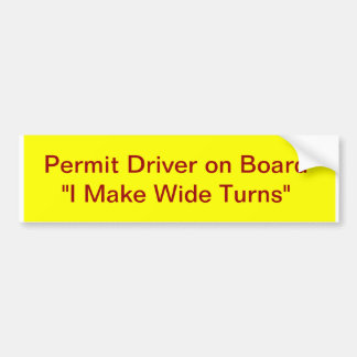 Autocollant De Voiture Adhésif pour pare-chocs de conducteur d'étudiant à