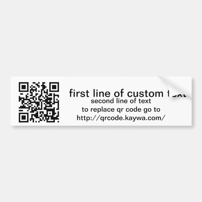 Autocollant De Voiture adhésif pour pare-chocs de coutume de code de qr (Devant)