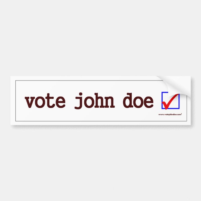 Autocollant De Voiture Adhésif pour pare-chocs "de daine de John de vote" (Devant)