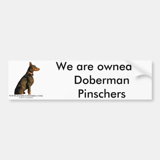 Autocollant De Voiture adhésif pour pare-chocs de dobermann (Devant)