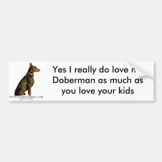 Autocollant De Voiture adhésif pour pare-chocs de dobermann