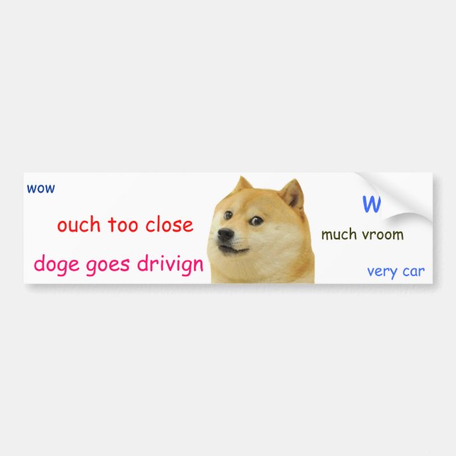 Autocollant De Voiture Adhésif pour pare-chocs de doge (Devant)