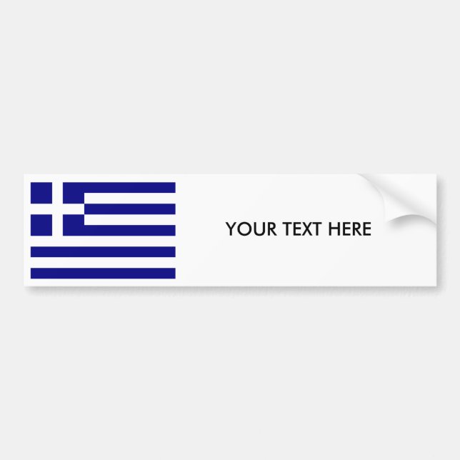 Autocollant De Voiture Adhésif pour pare-chocs de DRAPEAU de la GRÈCE (Devant)