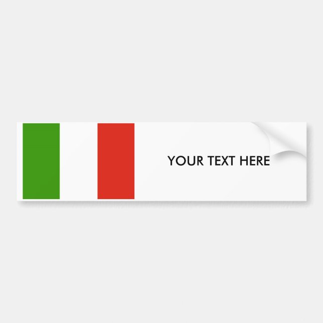 Autocollant De Voiture Adhésif pour pare-chocs de DRAPEAU de l'ITALIE (Devant)