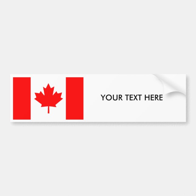 Autocollant De Voiture Adhésif pour pare-chocs de DRAPEAU du CANADA (Devant)