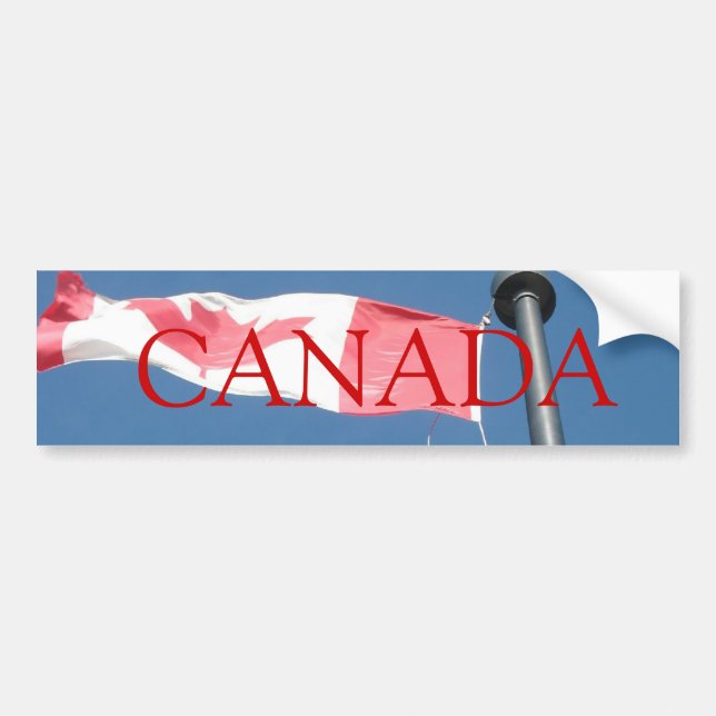 Autocollant De Voiture Adhésif pour pare-chocs de drapeau du Canada (Devant)